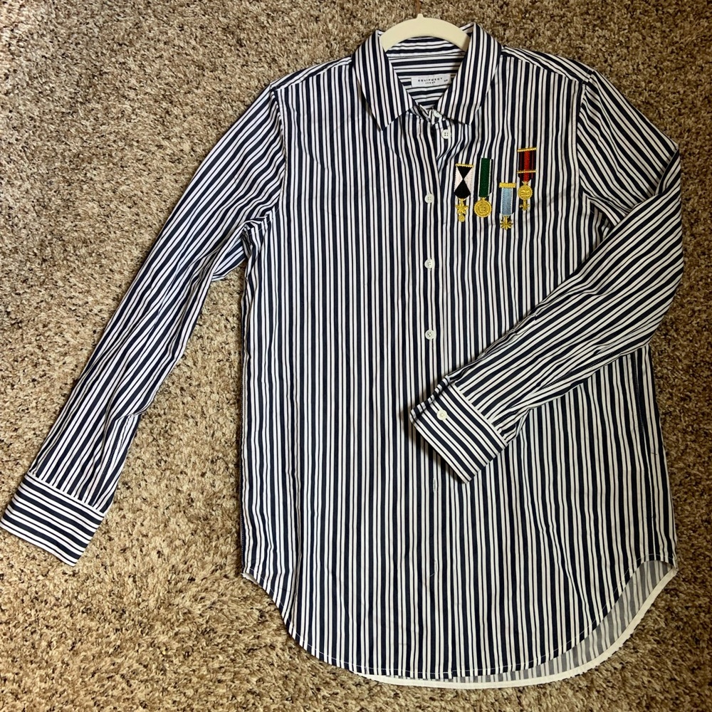 Equipment Femme Long Sleeve Button Down, Small
